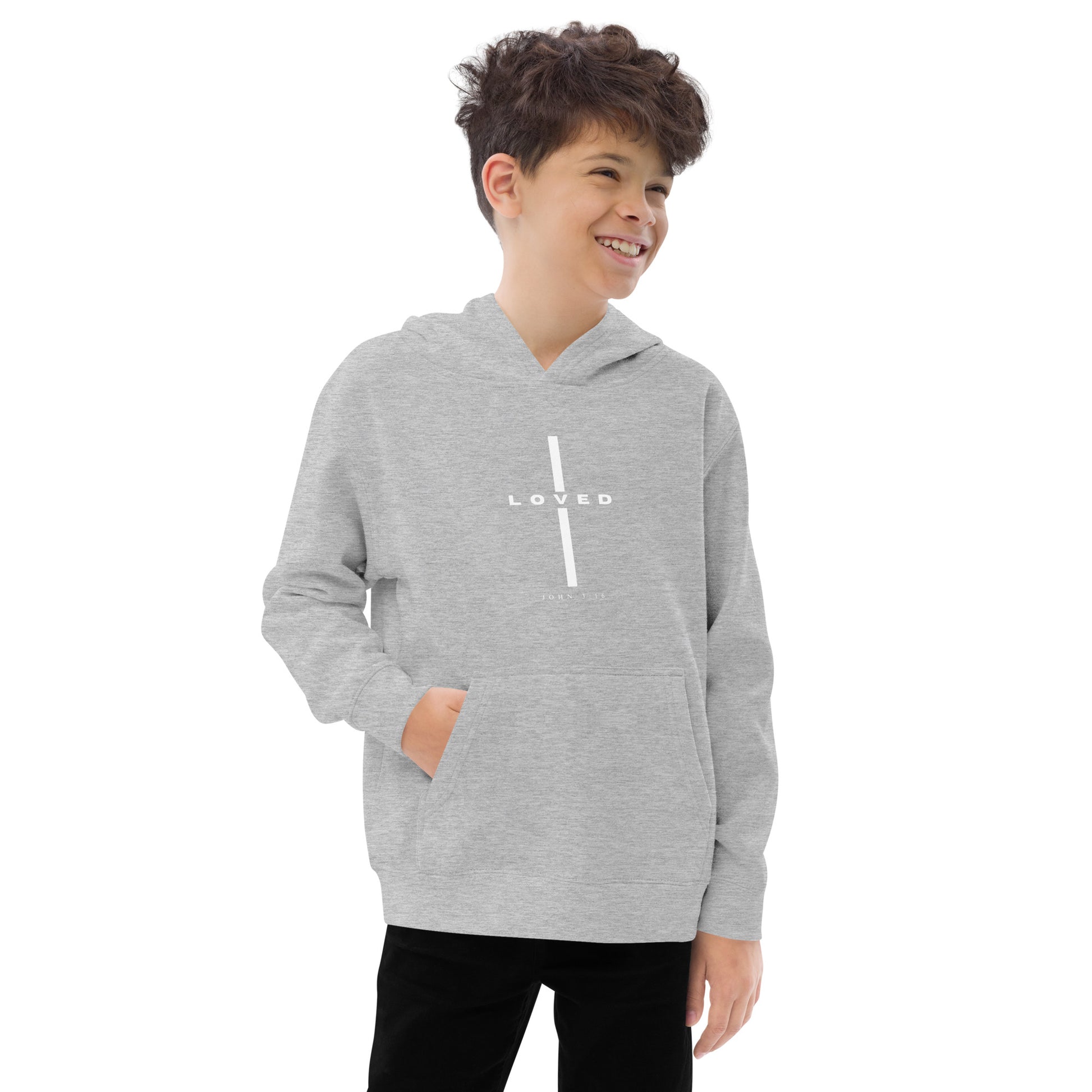 KIDS LOVED CROSS HOODIE - Faith & Fashion