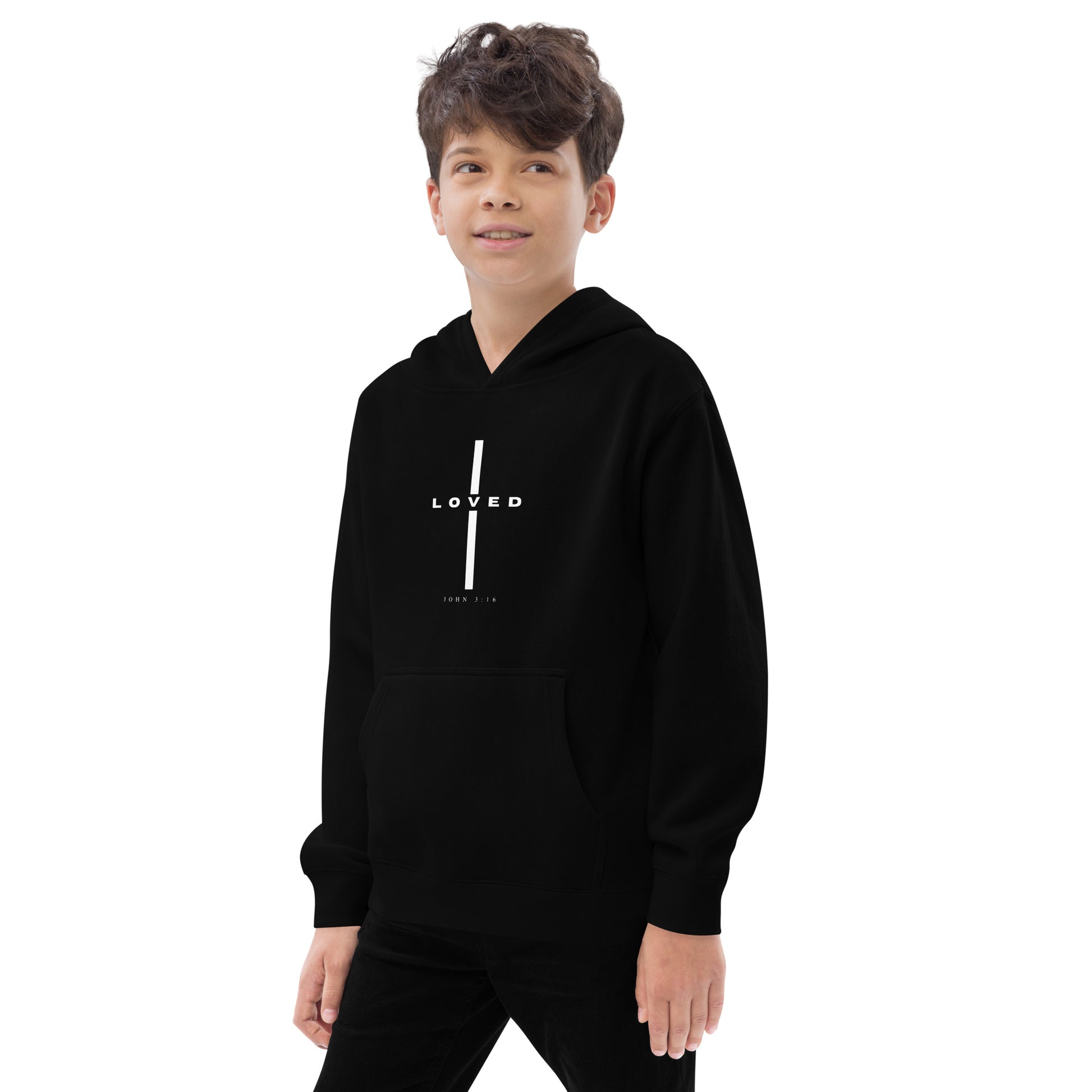 KIDS LOVED CROSS HOODIE - Faith & Fashion